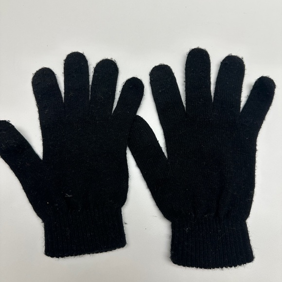 None Accessories - Black Wool Gloves - Size Small